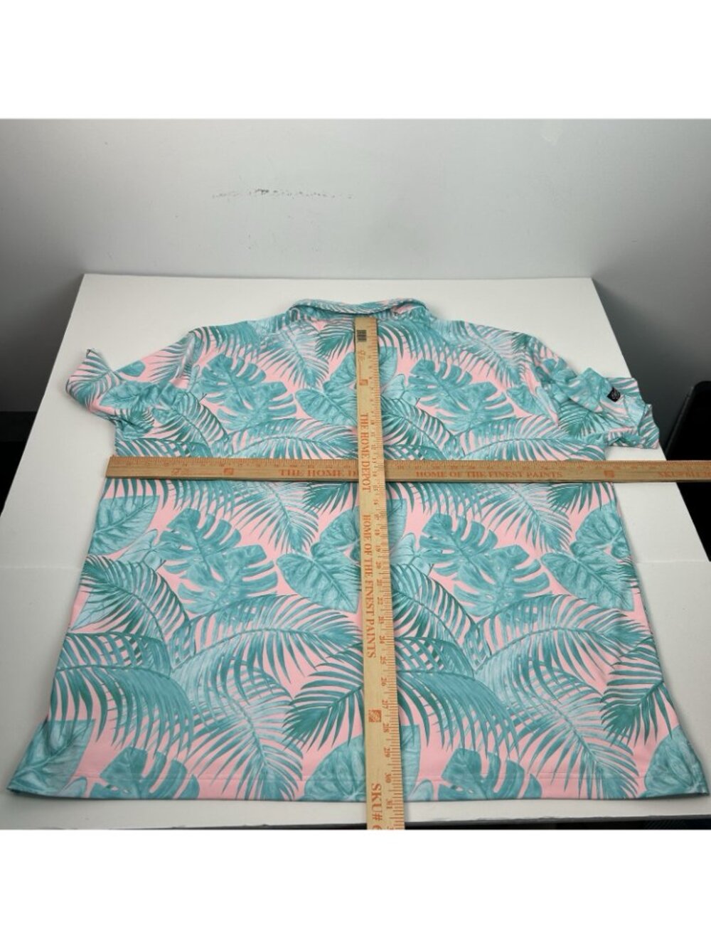 Sunday Swagger Polo Shirt Mens 3xl Pink Tropical Leaf The Keys Golf Performance - Picture 9 of 10